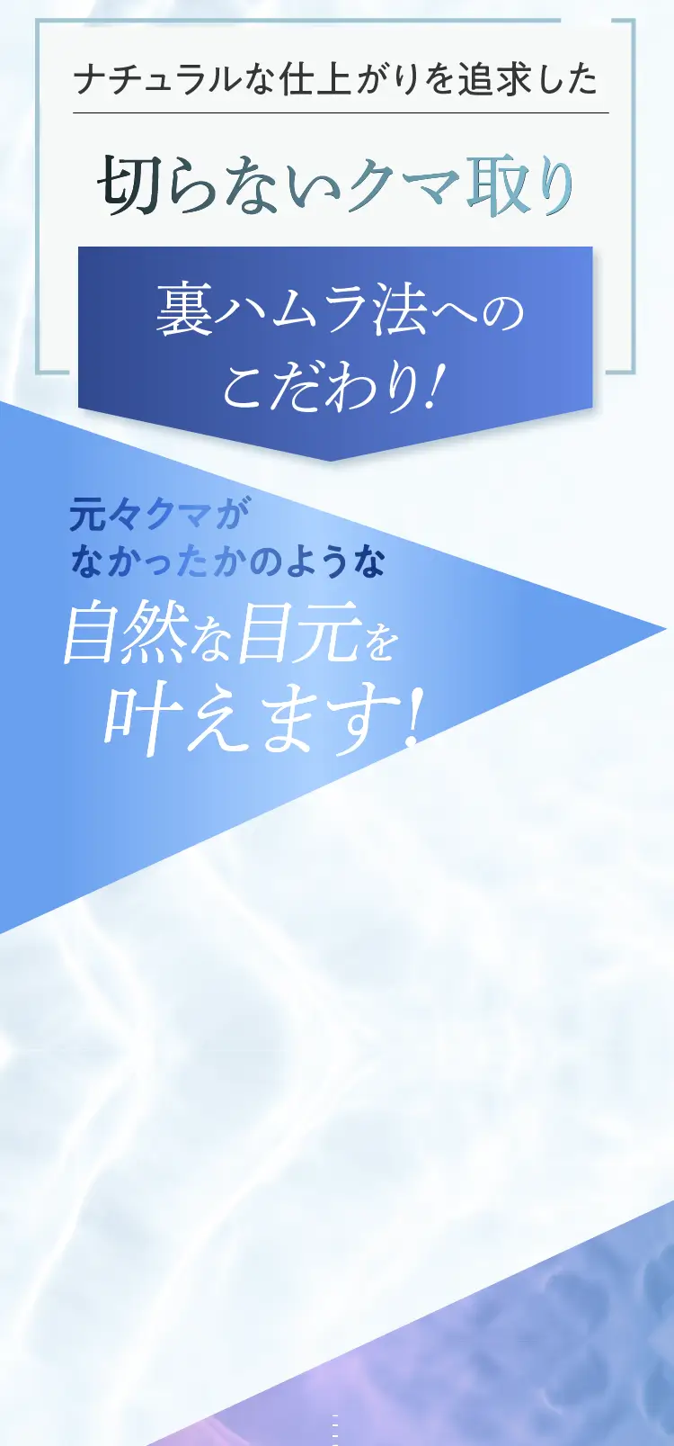 切らないクマ取り裏ハムラ